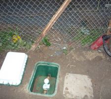 Regard compteur d'eau et fourreau EDF