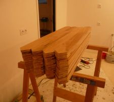 Pr&eacute;paration du bois pour la salle &agrave; manger
