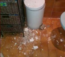 état de a salle de bain après les travaux de reprise