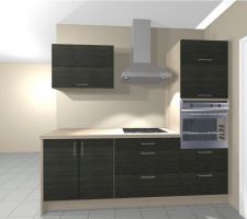 Cuisine c&ocirc;t&eacute; "int&eacute;rieur" 3D