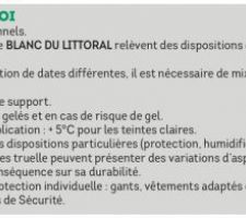 Fiche technique Enduit Parelanko Blanc Littoral