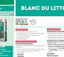 Fiche technique Enduit Parelanko Blanc Littoral