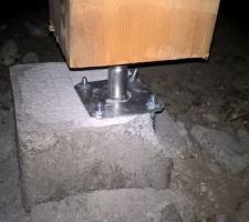 Vis qui a fêlée le support béton