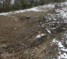 Le talus à l'ouest a été bien aplani lors de la remise des terres