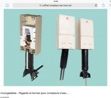 Voilà le coffret avec compteur d?eau potable que l?on va avoir