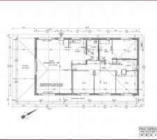 Le plan de la maison : nous avons modifié les sdb et la taille des chambres et c'est tout comme on ne pouvait pas modifier l'emplacement des fenêtres ça limite les possibilités