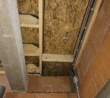 Moisissure au niveau du plancher du garage.