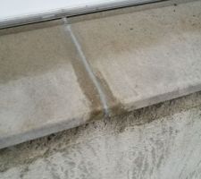 Seuil baie ouest. Joint refait...