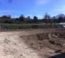 La plateforme du garage presque terminée