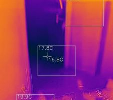 La température du sol dans le wc du rdv par 1 degré dehors