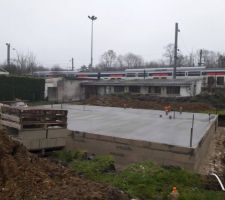 Coulage de la dalle béton