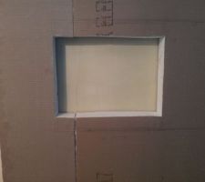 Niche dans la douche. Largeur 45cm et future hauteur 45cm