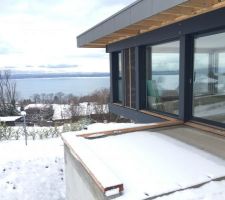 Façade ouest sous la neige