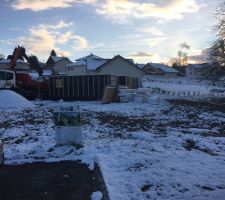 Vue du jardin en hiver