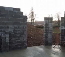 Elevation murs du rez de chauss&eacute;e (du 6eme au 12eme rang)