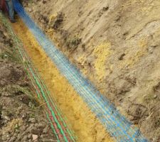 Sillage creus&eacute; pour le raccordement