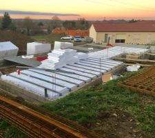 Pose des hourdis en polystyrène