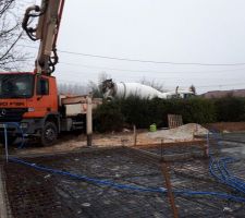 Coulage de la dalle en cour