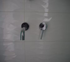 Robinetterie encastr&eacute;e salle d'eau