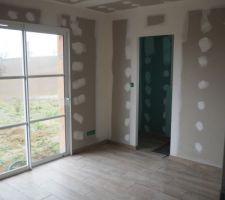 Carrelage imitation parquet suite parentale