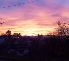 Coucher de soleil sur le parc du vallon...... on va etre bien