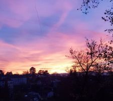 Coucher de soleil sur le parc du vallon...... on va etre bien