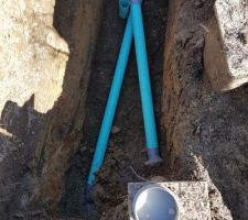 Raccordement de la maison au r&eacute;seau des eaux