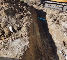Tranch&eacute;e pour le raccordement au coffret CIBE (ERDF)