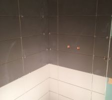 Faïence douche italienne salle d'eau - chambre parentale