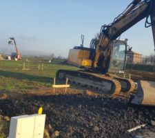 Travaux de terrassement en cours