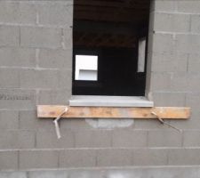 Mise en place des appuis de fenetre