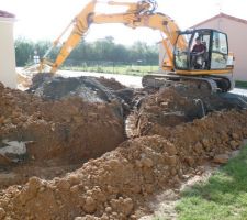 Terrasssement pour les différents raccordements