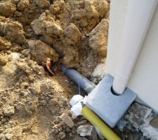 Raccordement du drainage au réseau eaux pluviales