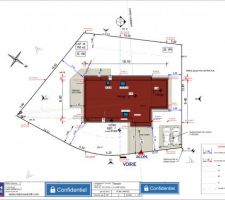 Implantation de la maison sur le terrain