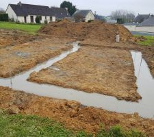Beton en pplace pour pose vide sanitaire