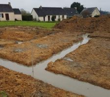 Beton en pplace pour pose vide sanitaire