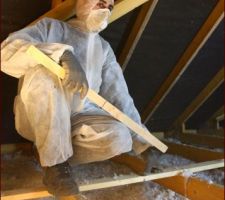 Isolation des combles laine de verre knauf soufflée