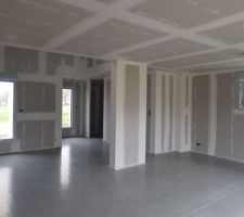 Chape en cours de sechage