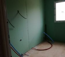 Fin des placo, sdb des enfants