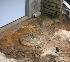 Le puisard qui se bouche et se rebouche au fils des pluies .... et le mur qui verdie