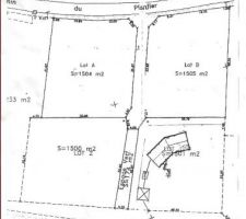 Premières ébauches du projet.
Implantation de la maison