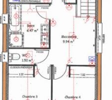 Implantation electrique etage