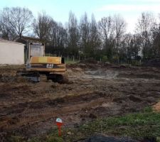 C'est parti, début du terrassement 09 janvier
