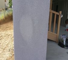 Tâche sur l'enduit... à reprendre