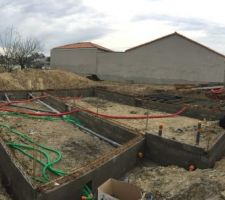 Elevation VS et passage des gaines