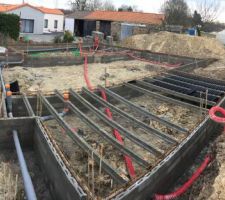 Elevation VS et passage des gaines