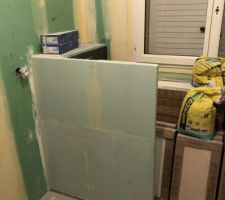 Cloison séparation WC dans la SDB