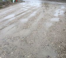 Ne vous inquietez pas, la grave c'est top, c'est drainant, et &ccedil;a ne laisse pas de trace quand on roule dessus ...