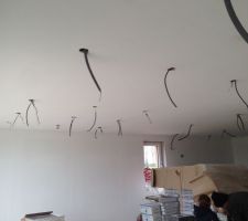 Enfin des fils pour les spots ...