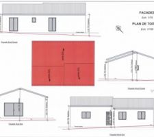 Voici les plans de la maison (extérieur )